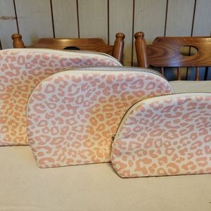 Cheetah print storage bags